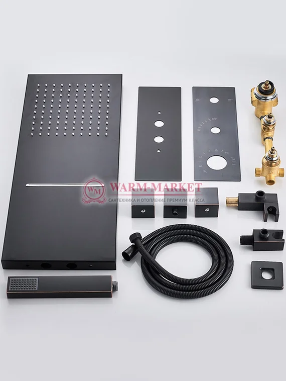 Душевой комплект Warmer Black Line 500300-10D