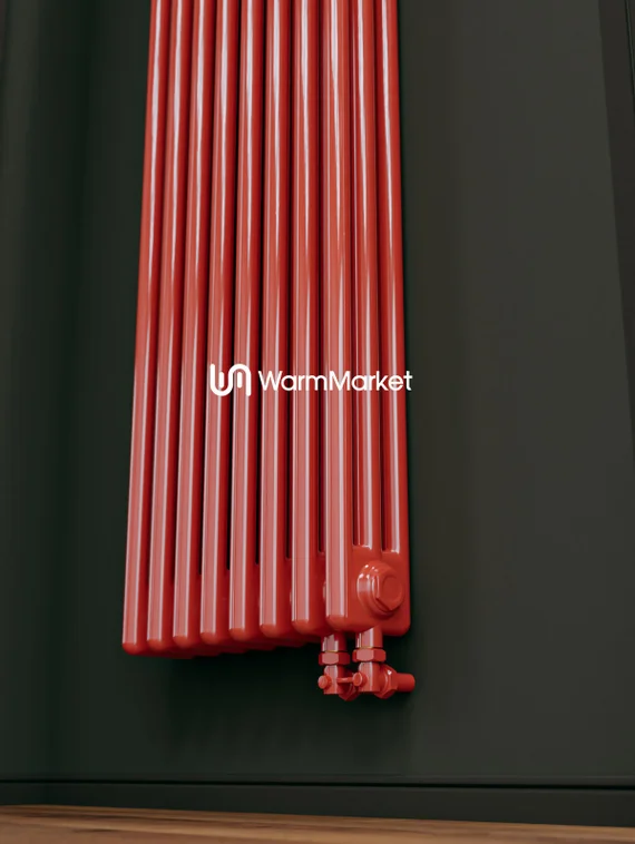Bareng Softy 3120 - трехтрубный трубчатый радиатор высотой 1200 мм, нижнее подключение с термостатикой