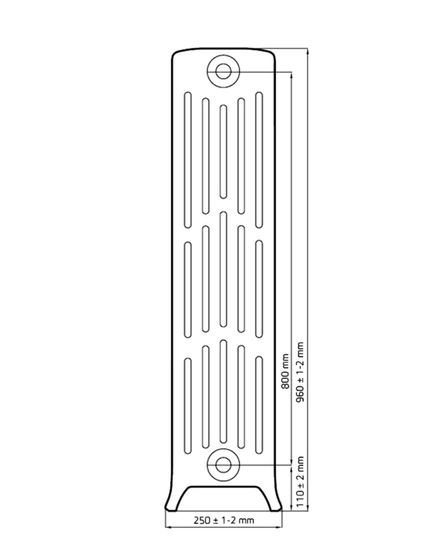 Derby M6 6/800 - чугунный дизайн радиатор