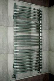 Mario E - электрический полотенцесушитель выгнутый вперед.