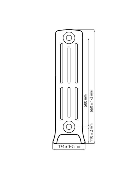 Derby M4 4/500 - чугунный дизайн радиатор