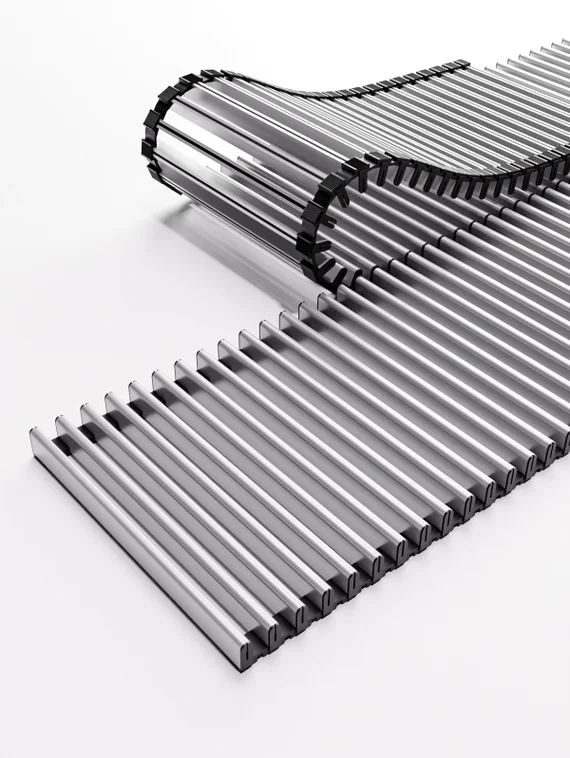 Решетка для внутрипольного конвектора Möhlenhoff линейная из алюминия шириной 260 мм