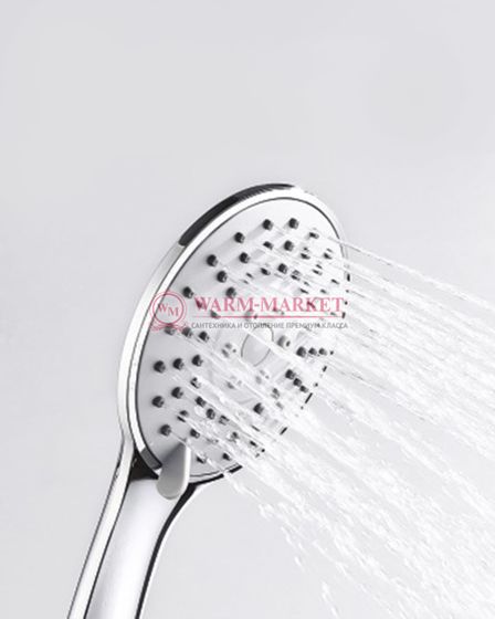 Встраиваемый комплект для душа с верхней душевой насадкой и лейкой черный А16031-Bl Thermo