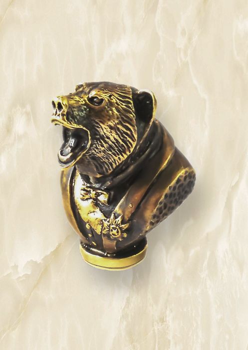 Бронзовая ложка для обуви "Bear" | Фото