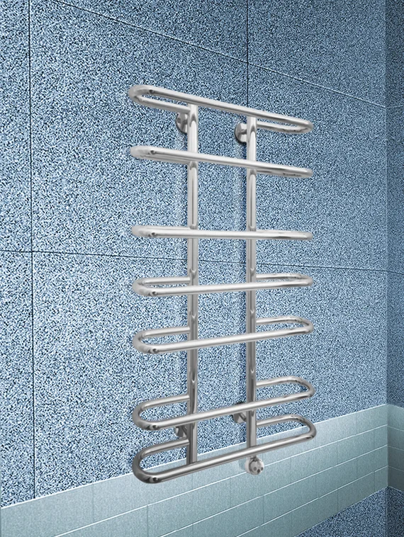 Furror E - электрический полотенцесушитель с округлыми перекладинами белого цвета