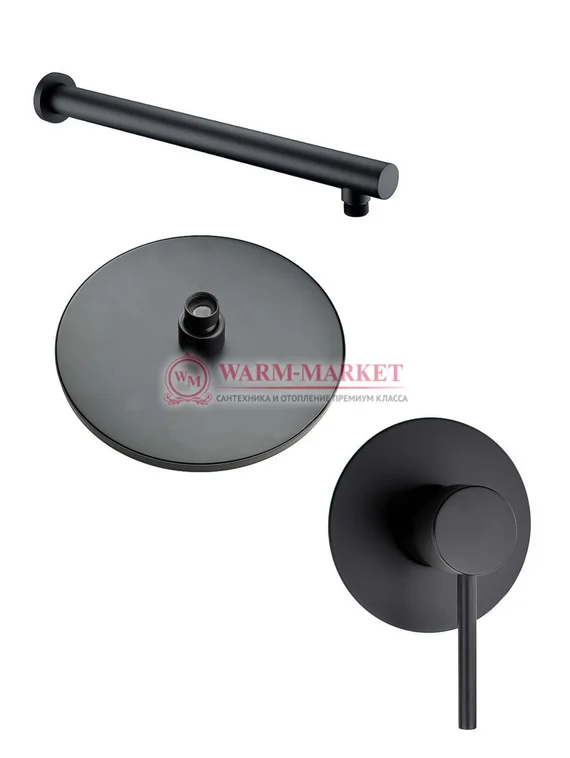 Душевой комплект Warmer Black Line 400101-10D