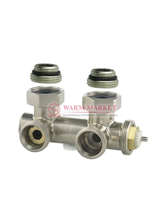 Узел термостатический угловой с байпасом Hummel Designtechnik 3/4НРx1/2НР