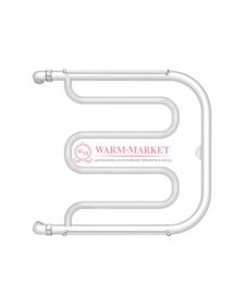 Фокстрот - водяной полотенцесушитель, боковое подключение, белый