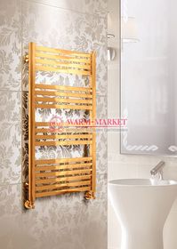 Toscana gold - золотой полотенцесушитель с квадратным профилем.