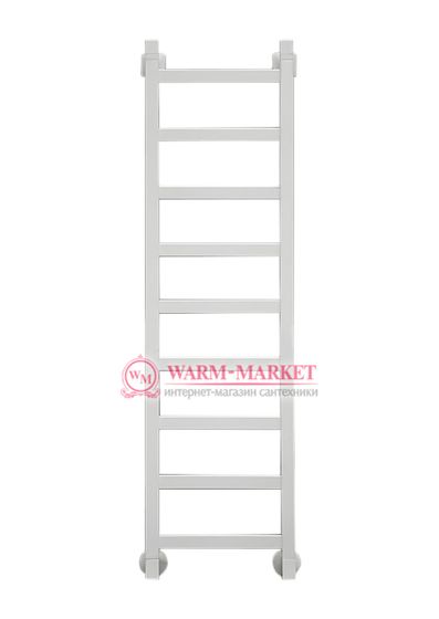 Quadro 1 1000х230 - узкий водяной полотенцесушитель из нержавеющей стали 230 мм. шириной белого цвета.