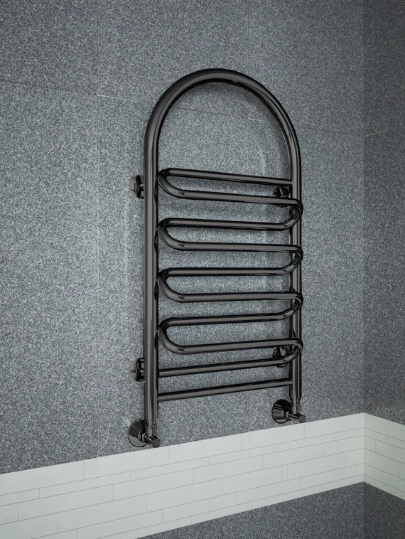 Liana E - электрический полотенцесушитель черного цвета.