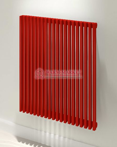 Paralleli v 1 1750 шаг 25 вертикальный трубчатый радиатор из прямоугольного профиля красного цвета