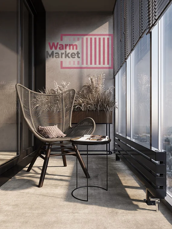 Axxinot Verde 60х60 ZN - горизонтальный радиатор на ножках шириной 1750 мм, 2 секции