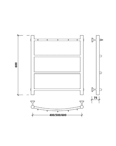 Водяной полотенцесушитель Secado Милан 1 К из нержавеющей стали
