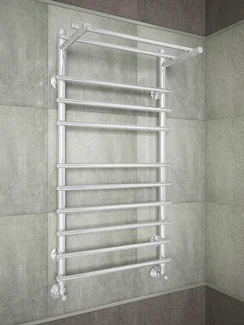 Vatra P White - белый полотенцесушитель с греющей полкой