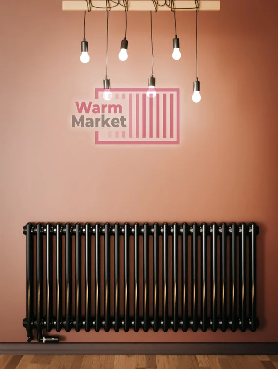 Трубчатый радиатор Solira 2060 N69 твв нижнее подключение с термостатикой, белый (RAL 9016)