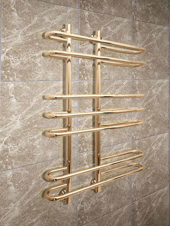 Furror - водяной полотенцесушитель с округлыми перекладинами цвета бронза