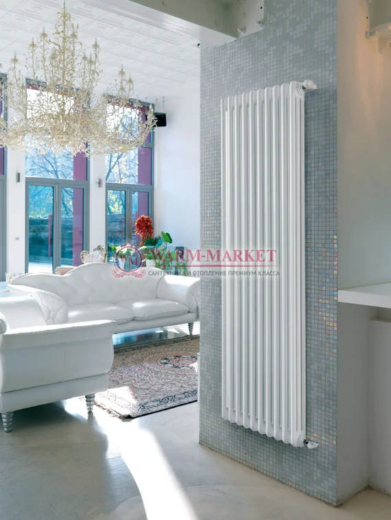 Вертикальный трубчатый радиатор Zehnder 3220 №1270 с боковым подключением