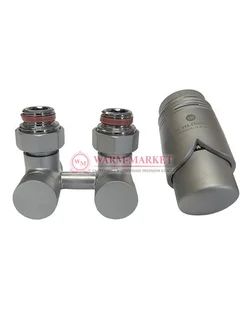 Комплект эксклюзивного узла подключения G 3/4 x М22x1,5 50 мм с термоголовкой Сатин