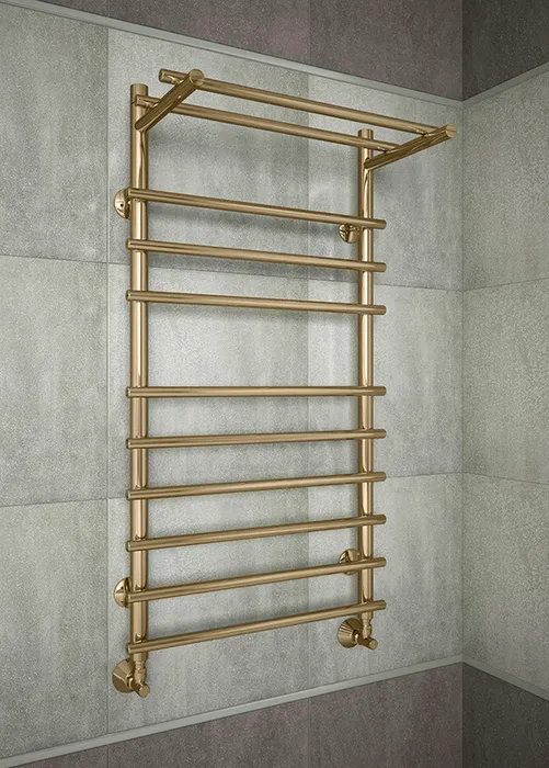 Vatra P Bronze - бронзовый полотенцесушитель с греющей полкой | Фото