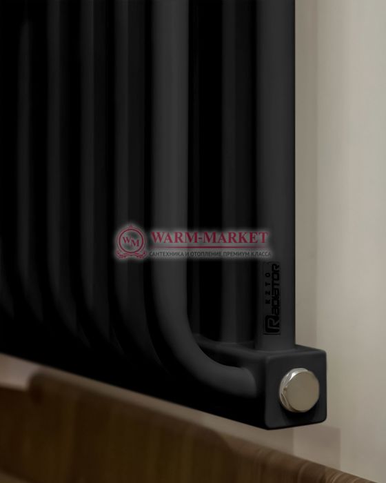 Вертикальный трубчатый радиатор KZTO RS‌-2 высотой 1790 мм черного цвета | Фото 2