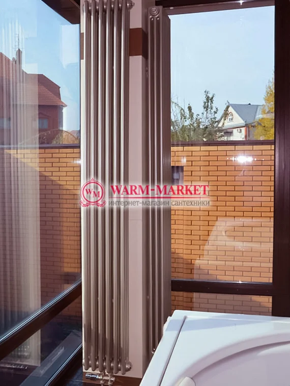 Вертикальный трубчатый радиатор Dia Norm 2180 двухтрубный, нижнее центральное подключение