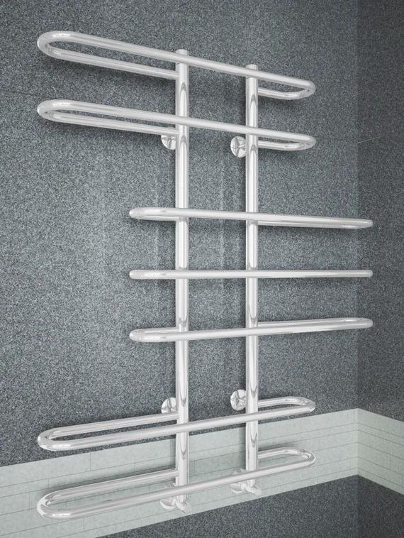 Diana - водяной полотенцесушитель из нержавеющей стали белого цвета.