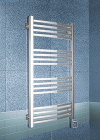 Arkus White E - белый электрический полотенцесушитель с квадратным профилем, 600х600 мм