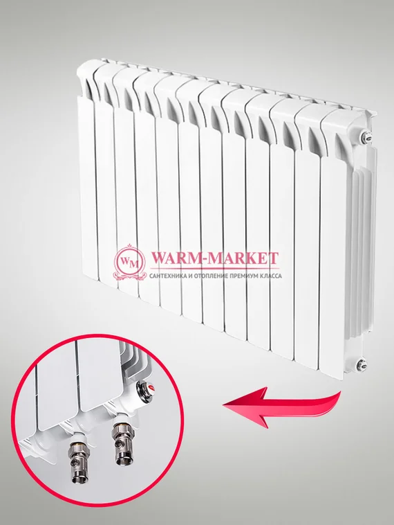 Rifar Monolit VR 500 - биметаллический радиатор с нижним подключением