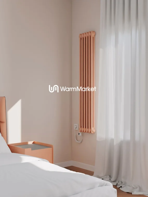 Bareng Softy Electric 2150 - электрический вертикальный двухтрубный трубчатый радиатор высотой 1500 мм