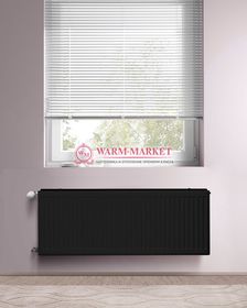 Dia Norm Compact С 11, высотой 500 мм - панельный радиатор с боковым подключением черного цвета