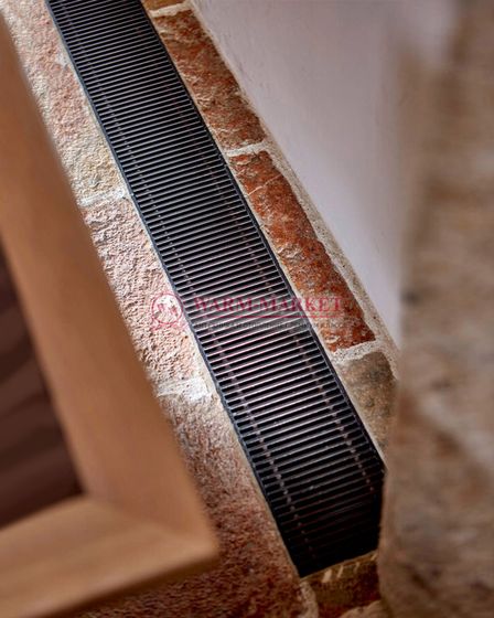 Внутрипольный конвектор Katherm QK nano глубиной 70 мм, шириной 165 мм