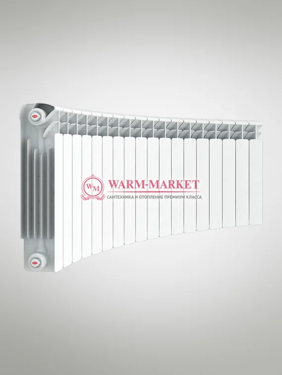 Rifar Base Flex 350 - биметаллический радиусный радиатор с боковым подключением