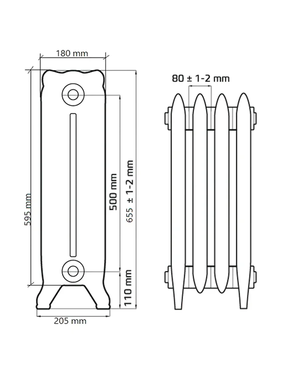 Windsor 500 - чугунный дизайн радиатор