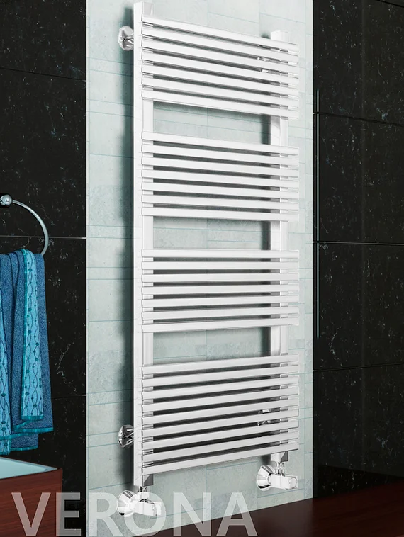 Verona E -  электрический дизайн полотенцесушитель белого цвета