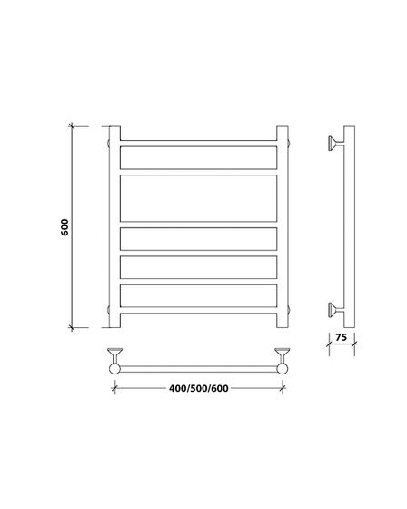 Водяной полотенцесушитель Secado Триада 5 из нержавеющей стали