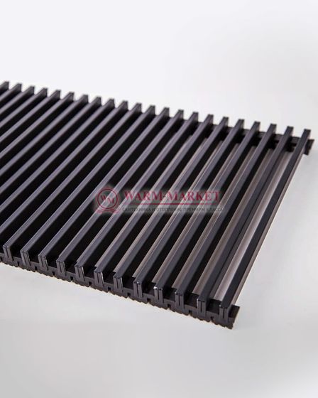 Декоративная решетка Techno Elit рулонная алюминиевая шириной 350 мм, цвет черный