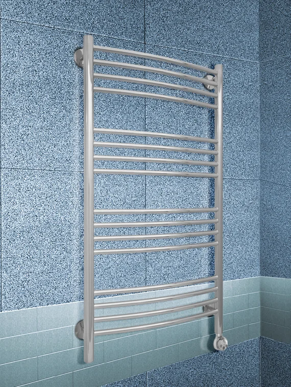 Bogema E - электрический полотенцесушитель с выгнутыми вперед перекладинами, 500х500 мм