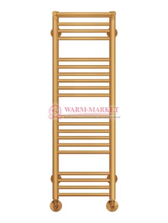 Аврора П20-1- водяной полотенцесушитель с двумя полками, нижнее подключение, цвет бронза