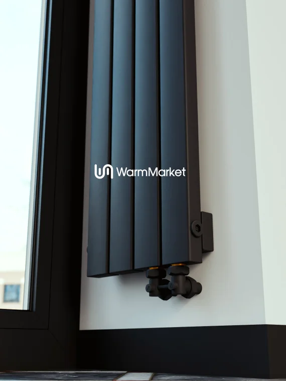 Bareng Temper V 1000 - вертикальный трубчатый радиатор высотой 1000 мм, нижнее правое подключение