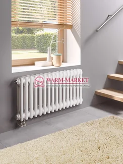 Трубчатый радиатор Dia Norm 2057-16 секций, двухтрубный с нижним правым/левым подключением.