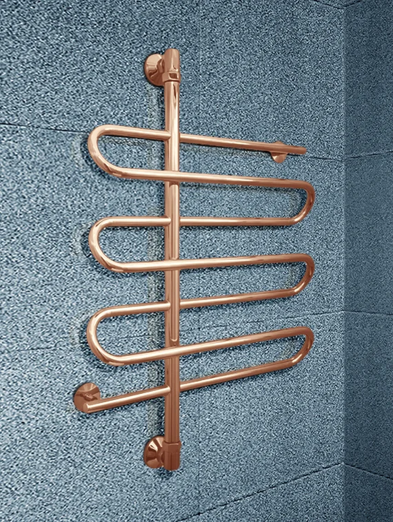 Epatazh - водяной полотенцесушитель оригинальной формы цвета бронза