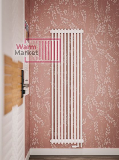 Вертикальный трубчатый радиатор Solira 2190 N24 нижнее проходное подключение, цвета RAL