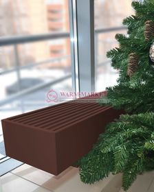 Напольный конвектор KZTO Radiator Элегант Мини 130х130, 2 теплообменника ral 8011