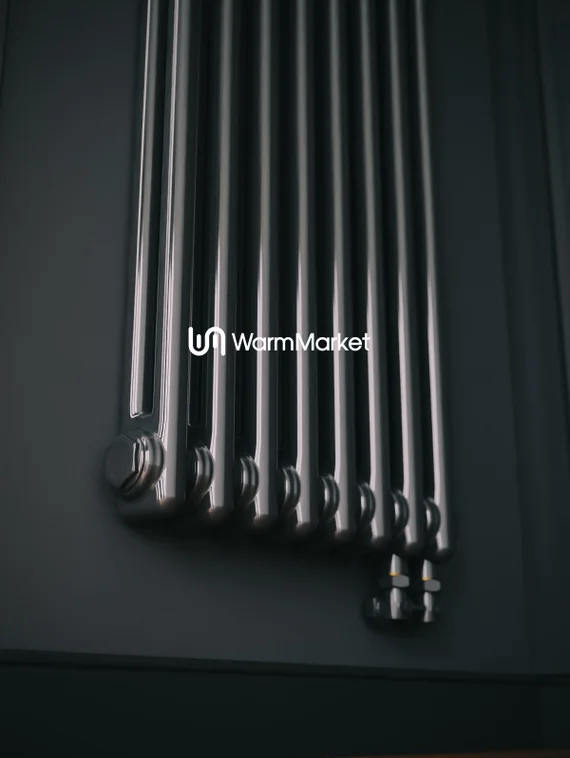Bareng Softy 2140 - двухтрубный трубчатый радиатор высотой 1400 мм, нижнее подключение с термостатикой