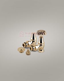 Комплект серии Old Style для подключения чугунного радиатора 1/2" угловой, золото
