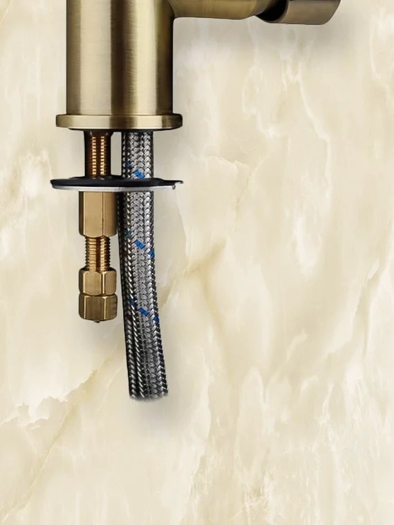 Timo Nette Antic - бронзовый смеситель для кухни высокий излив