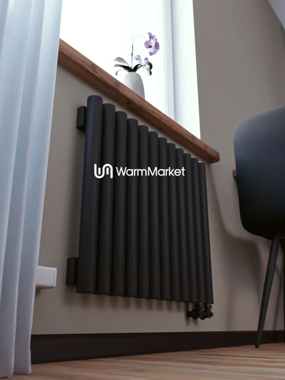 Bareng Monte V 600 - вертикальный трубчатый радиатор высотой 600 мм, нижнее правое подключение