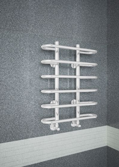 Sahara  - белый полотенцесушитель с закругленными перекладинами.