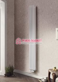 Вертикальный трубчатый радиатор Purmo Delta Lazerline 3180-4 секции, трехтрубный с нижним центральным подключением.